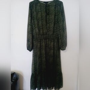 Banana Republic Green Bishop Sleeve Sundress